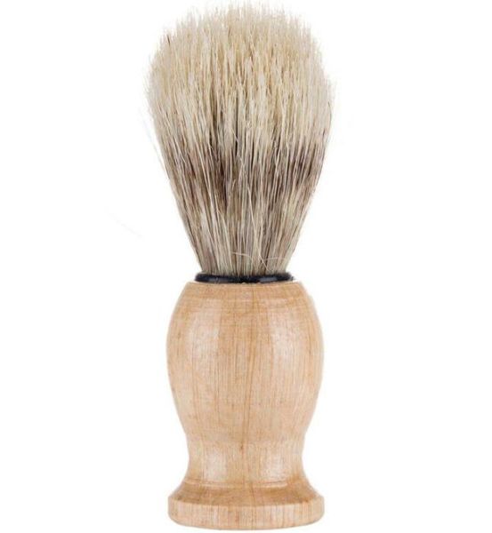 Uomo Orso Pennello da barba Tasso Rasatura Manico in legno Rasoio Barbiere Strumento pennelli di bellezza kit accessori6374713