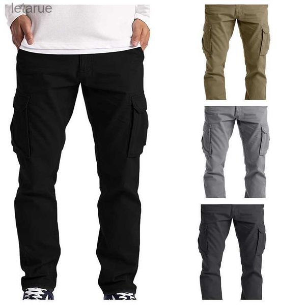 Calças dos homens calças de carga calças trabalho wear combate segurança carga 6 bolso calças elásticas ao ar livre calça 240308