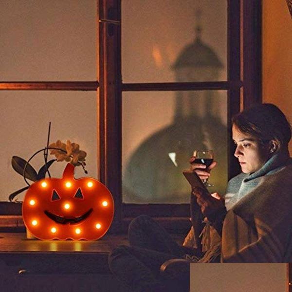 Altro Illuminazione a LED Brelong Runshiwan Decor Luce notturna per il bagno 3D Zucca Led Festival Party Bambini Camera da letto Lampada da scrivania a casa Drop Del Dh49E