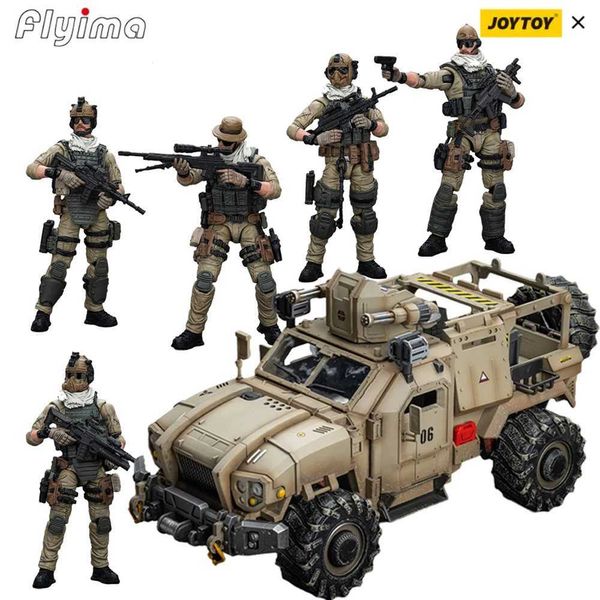 Anime Manga JOYTOY Hardcore Coldp Figuras de Ação Exército dos EUA Delta Força de Assalto Veículo Blindado Modelo Entrega Gratuita J240308