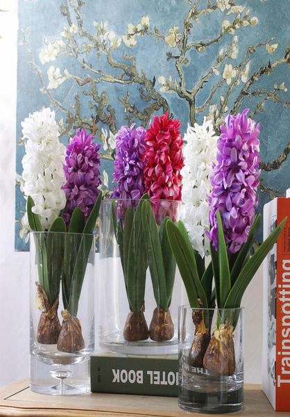 Giacinto con bulbo fiore artificiale capodanno festa di compleanno fiore di seta oggetti di scena per la decorazione della tavola di casa1189953