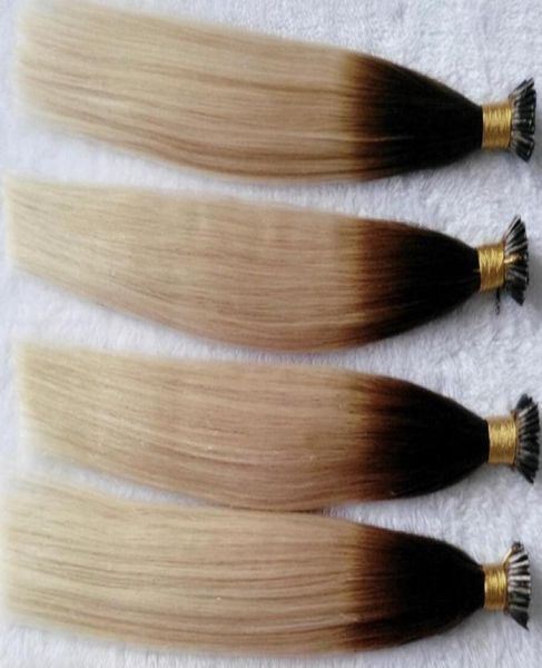 Fusion Punta Piatta Estensione Dei Capelli Umani Cheratina Capelli 100g Ombre Di Alta Qualità 2 Marrone Più Scuro60 Biondo5665561