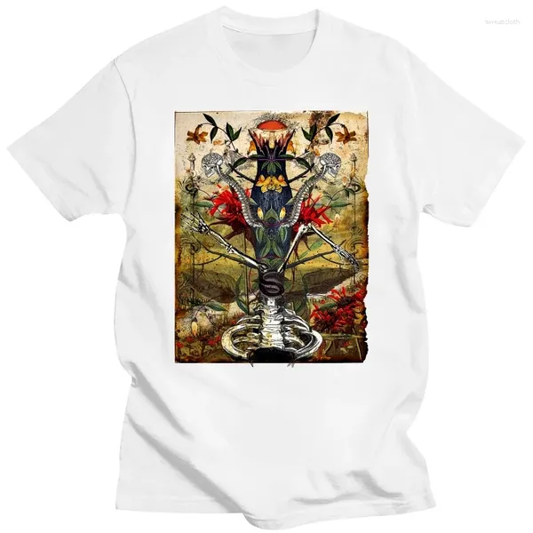 Homens Camisetas Árvore Mistério T-shirt Único Homens Camisetas Vintage Bege Camisa Pai Dia Tops Manga Curta 2024 Desconto Algodão Tees Criativos