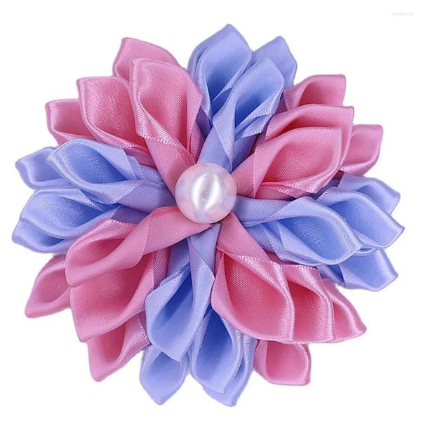 Broches Moda Grega Organização Social JILL Símbolo Bebê Rosa Azul Fita De Seda Pétala Flor Broche Jóias