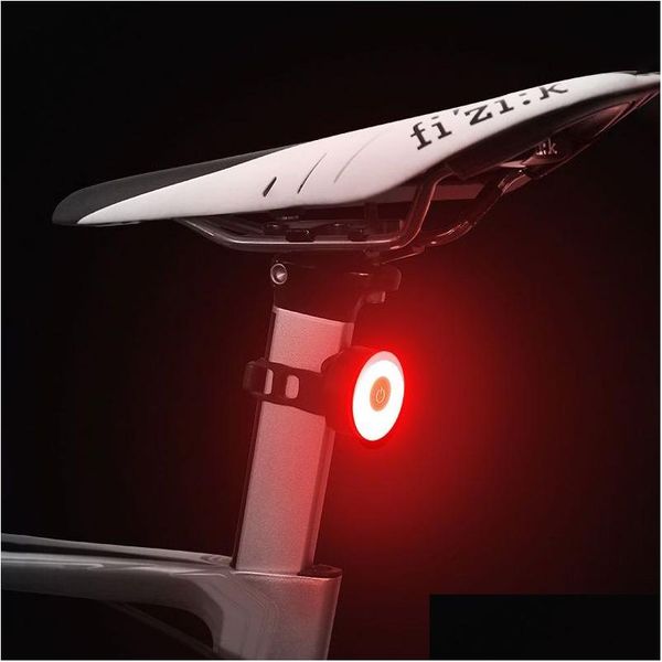 Altre luci Illuminazione Luce posteriore per bicicletta USB ricaricabile Ipx8 Bici impermeabile per casco Mtb Borsa Coda 5 modelli Ciclismo Taillig Dhiqx