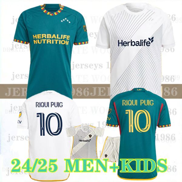 2024 2025 LA GaLAxy Soccer Jersey Kid Kit Man Major League Los Angeles 24/25 Футбольная рубашка Основной дом Белый Angeleno На выезде Зеленый BRUGMAN RIQUI PUIG JOVELJIC NEAL