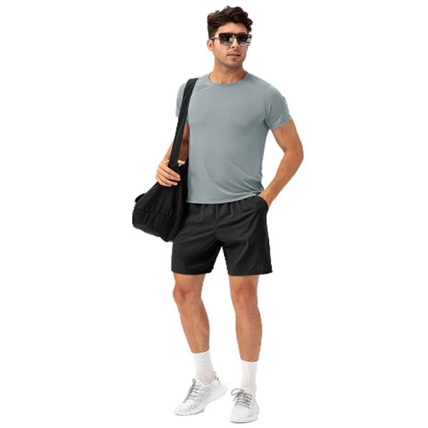 Lululenon New Men's Sports Sports Short Shorte Sump Summer Scep Wede Dry Abs Secco T-shirt Round Neck Sweat Scivo