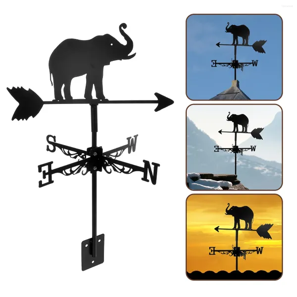 Gartendekorationen, Wetterfahne, Metall, Schmiedeeisen, Elefant, Wind, Wetterfahne, Indikator, Dekorationsfahnen für Schuppen