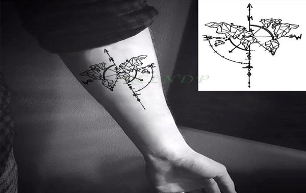 Tatuagem temporária à prova dwaterproof água lobo lobos baleia geométrica animal tatto flash tatoo tatuagens falsas para menina mulher homem criança 79009295