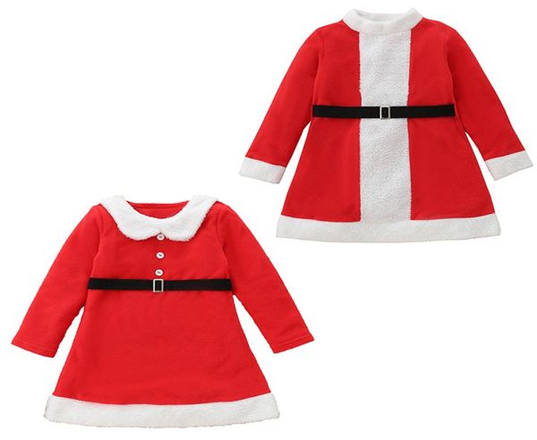 Çocuk Giysileri Kızlar Noel Elbise Çocuk Noel Baba Prenses Elbiseler Bahar Sonbahar Moda Butik Bebek Giyim Z4011610011