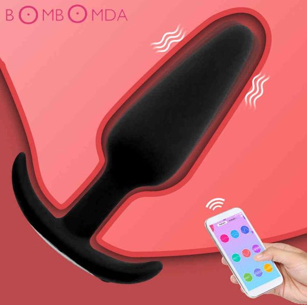 Controle de longa distância vibrador bluetooth app butt plug controle remoto anal plug massagem próstata buceta brinquedo sexo adulto produto sexo q8207669