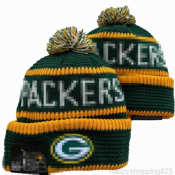 Green BayPackersBeanies Bobble Hats Baseball Ball Caps 2023-24 Fashion Designer Bucket Hat Grobstrick Faux Pom Beanie Weihnachtsmütze Sport Knit Hats A1LNQY