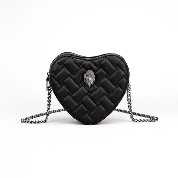 Kurt Geiger Eagle Head Alta Qualidade Preto Reino Unido Corrente Crossbody Bolsa Moda Coração Em Forma de Ombro Mulheres 240228