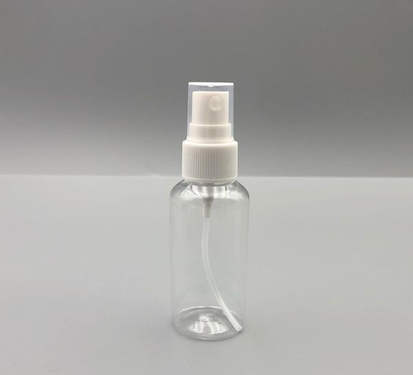 Flacone spray vuoto da 60 ml da 2 once in plastica trasparente Atomizzatore di profumo da viaggio per soluzioni detergenti Bottiglie spray WhiteClear8964112