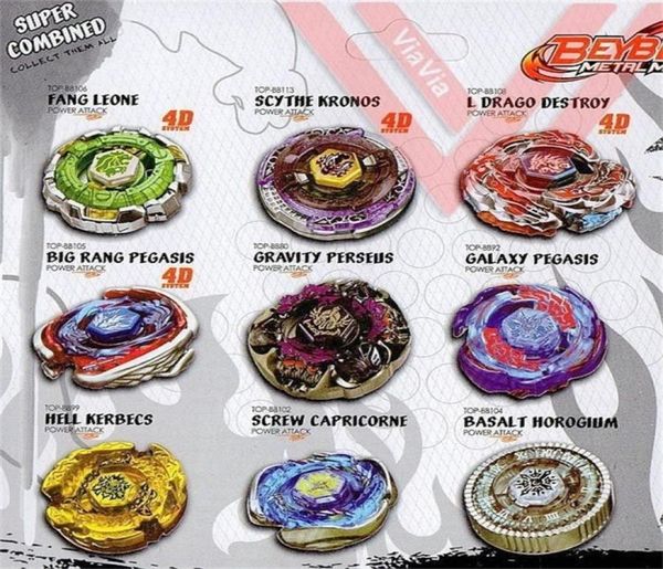 7pcslot klasik Beyblades patlama metal füzyon 4D Sistem Savaş Dönen oyuncak üst ustalar başlatıcı paketi 2012168814501