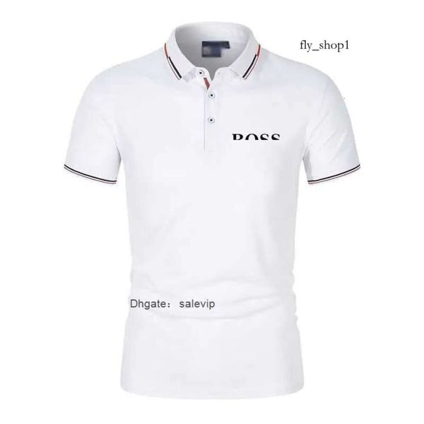 Designer Mens Polo Camisa Luxo HUGO Carta Casual Manga Curta Chefe Homens Moda Solta Lapela Meia Manga Chefe Mens Roupas T-shirt S-5XL 997