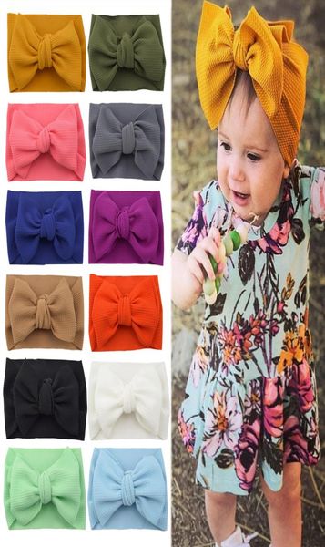 Grande arco bebê headbands meninas faixa de cabelo ajustável elástico bebe bandana infantil crianças acessórios para o cabelo recém-nascido po adereços 30pcslot3351794