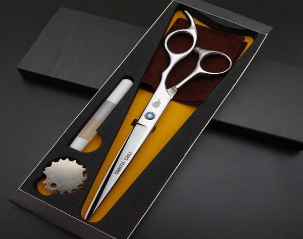 SMITH CHU Профессиональные ножницы для стрижки волос 7 дюймов, прямые резки, изогнутые ножницы, парикмахерские ножницы, наборы ножниц S036 LY1912318365528