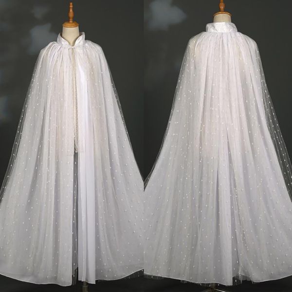 Scialle da sposa di lusso con collo gioiello in pizzo, avvolgente in tulle, mantella da sposa, accessori da sposa per abito da sposa realizzato su misura