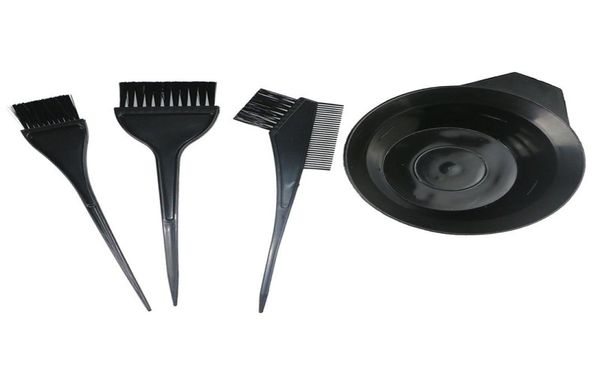 4-teiliges Haarfärbemittel-Schüssel-Kamm-Bürsten-Werkzeug-Set, Haarfärbe-Werkzeuge, Salon, Friseur-Styling, Tönung, DIY-Tool1091164