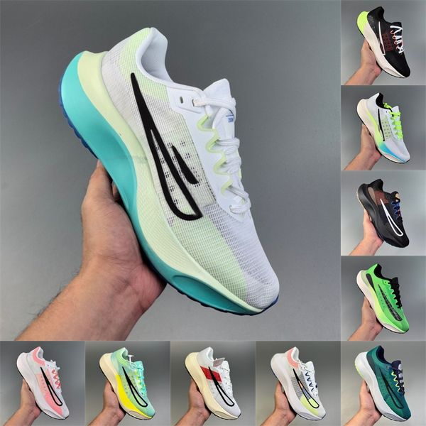 2023 Zoom Fly 5 Кроссовки 5.0 Элиуд Кипчоге Scream Green Мятный Пена Ghost Green Total Orange Черный Белый Мужчины Женщины Спортивные низкие кроссовки 36-45