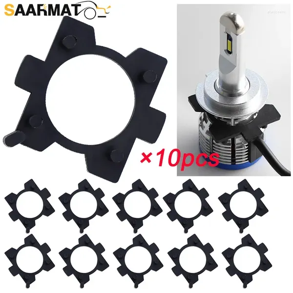 Sistema de iluminação SAARMAT 10 Pçs/lote H7 Led Adaptador Adaptador Para Mazda CX5 CX7 Mitsubishi Geely Soueast ABS Base de Soquete de Lâmpada