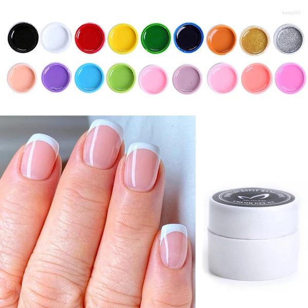 Gel per unghie MONASI Colore bianco per french manicure Vernice artistica 3D Vernice lacca UV a lunga durata