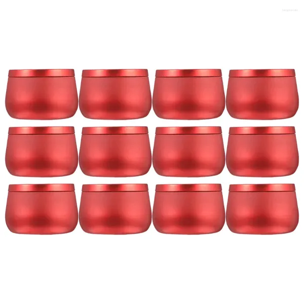 Garrafas de armazenamento 12 Pcs Barriga Jar Caixas Presente Rodada Selada Latas Artesanais Velas Chá Doces Bead Jóias