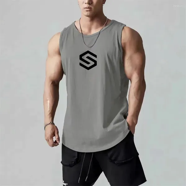 Männer Tank Tops Männer Ärmelloses T-shirt Outdoor Workout Gym Sportswear Sport Singuletts Basketball Schnell trocknende Weste Sommer Kleidung