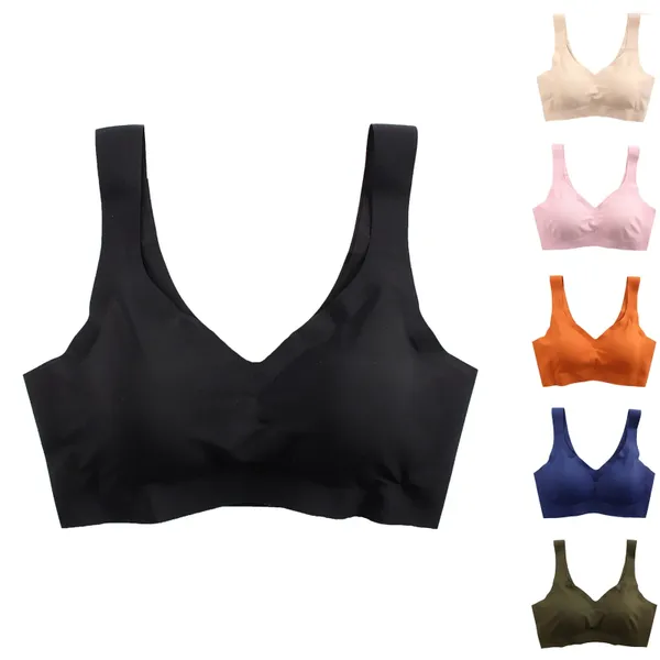 BHs für Damen, modisch, einfarbig, für Damen, Sport, Damen, ohne Bügel, Push-Up, ultimatives BH-Set