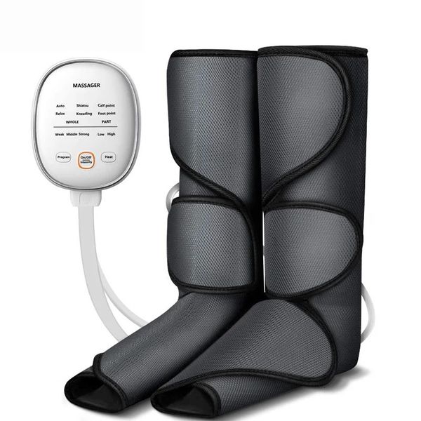Воздушный компрессионный массажер для ног, ног, обертываний для теленка, массаж для кровообращения и расслабления, лимфодренажные штаны, коррекция фигуры 240301