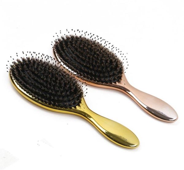 Кисти из щетины кабана золотого цвета, профессиональные парикмахерские щетки для салонов, инструменты для наращивания волос 3558148