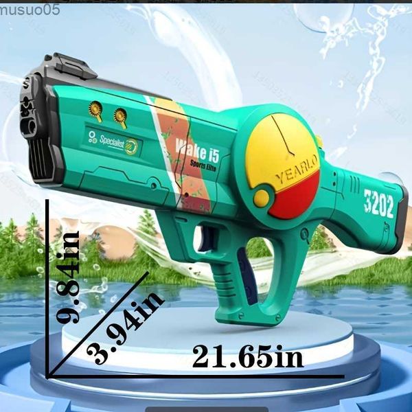 Giochi con la sabbia Divertimento in acqua Pistola ad acqua di grandi dimensioni ad alta capacità 1200 ML Tiro Pistole elettriche Giocattoli da combattimento Pistola ad acqua automatica a induzione per adulti