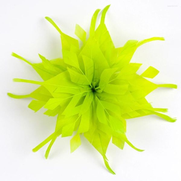 Broschen Schöner Damen-Kopfschmuck mit Federn, Fascinator-Pin, Haarspange, Feder-Blumen-Brosche, Clip-Kopfbedeckung, Gefieder-Zubehör