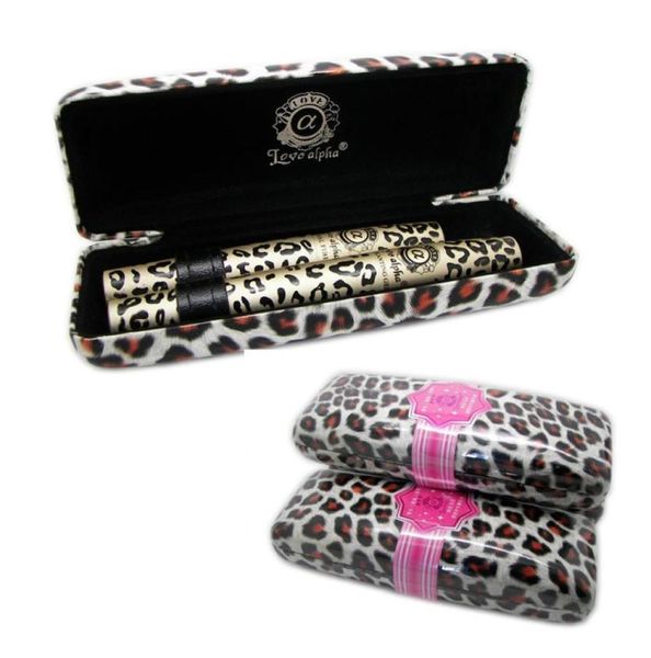 Love Alpha 3D FIBER CÍLIOS Leopard Mascara Set W Manual Inglês Impermeável Transplante Gel Fibras Naturais Maquiagem8357366