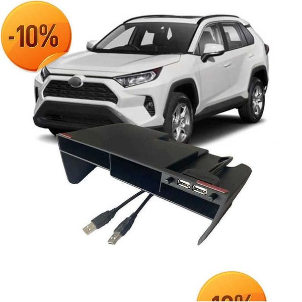 Altri accessori interni all'ingrosso per Rav4 2021 console centrale scatola portaoggetti vassoio organizzatore porta USB caricatore accessori interni Dro Dhugi