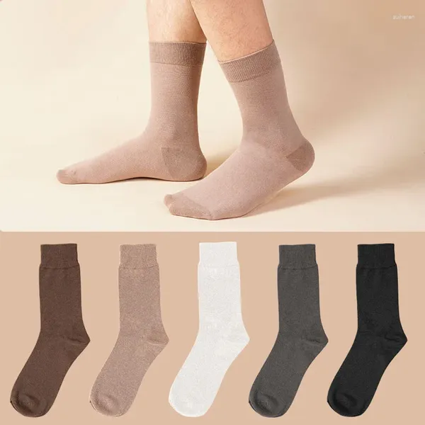 Männer Socken 2 Paare/los Dicke Winter Warme Lange Baumwolle Füße Reine Farbe Hohe Qualität Mode Harajuku Mann Paare Mitte badewanne Socke