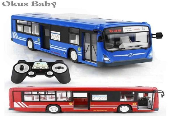 Carro RC 6 canais 24G Ônibus de controle remoto City Express Alta velocidade One Key Start Function Bus com som e luz realistas 210729179893127