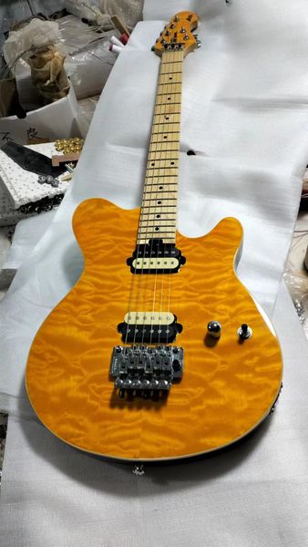 Musicman laranja Ernie Ball Axis estilo 6 cordas guitarra elétrica transporte rápido