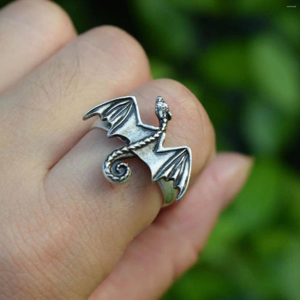 Кольца кластера SanLan 1 шт. уникальный регулируемый летающий дракон для женщин подарок на день матери