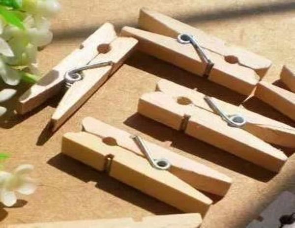 1000 adet Mini Ahşap Clothespins Giyim Pimleri 3507cm Doğal Ahşap Yay Klipsleri PO Kağıt Zanaat Oyuncak 6387729