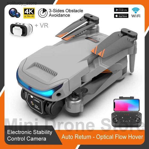 Droni XT9 RC Elicottero Seguimi Evitamento ostacoli Mini VR Drone 4k HD Quadricottero pieghevole con telecamera di controllo elettrico Ritorno gratuito Q240308