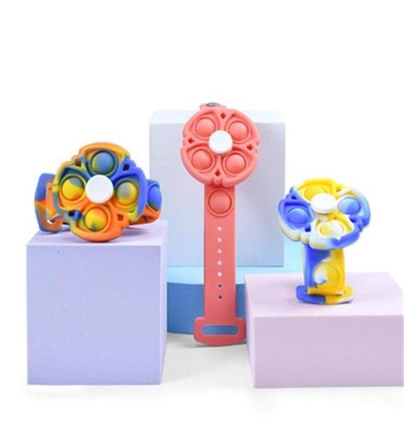 Braccialetto in silicone giocattolo Polsino Spinning Top Press Puzzle Finger Toys Novità Gag Gift Toys4515785