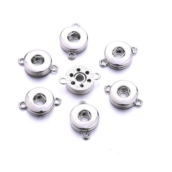 Fechos ganchos liga sier 12mm 18mm noosa gengibre snap base acessórios intercambiáveis para fechos de botão diy acessório de jóias gota de dhzca