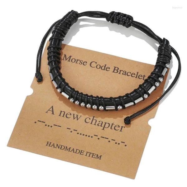 Link-Armbänder Morsecode „I Love You“-Karte, Handseil, Schmuck, Geschenke für Damen und Herren, beste Qualität