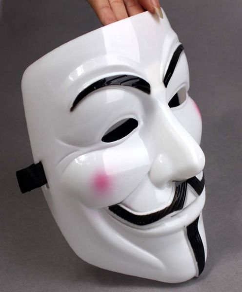 Máscaras de festa V para Máscaras de Vingança Anônimo Guy Fawkes Fancy Dress Adulto Traje Acessório Festa de Plástico Cosplay Masks3894980