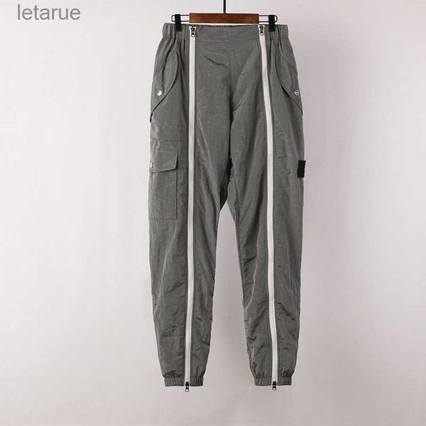 Pants Brand Herren-Topstoney-Hose mit besticktem Metall-Nylon-Doppelreißverschluss-Design, Arbeitskleidungshose, Größe M-2XL 240308