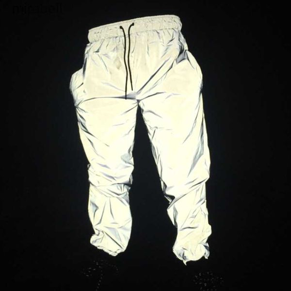 Pantaloni Joggers Pantaloni Pantaloni Danza Al Ginocchio Streetwear Luce Lucente Notte 240308