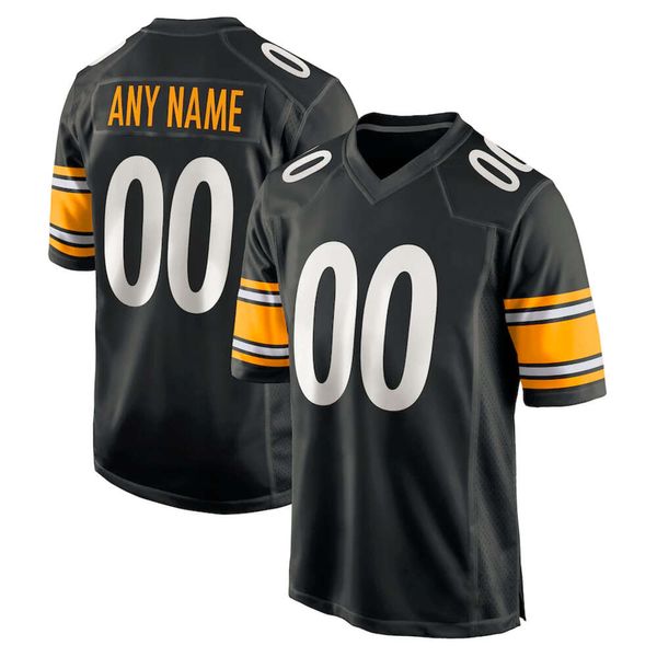 Camisa personalizada do jogo de futebol americano de Pittsburgh personalizou seu nome em qualquer número tamanho todos Ed XS-6XL