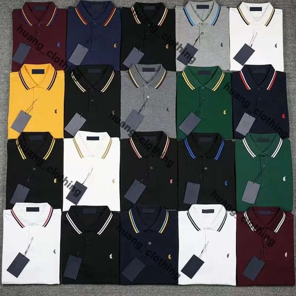 Fred Camisa Perry Mens Classic Polo Designer Shirt Polo Bordado Logo Womens Tees Manga Curta Freddy Camisa Fred Polo Pferd Polo Free Sperry Shirt Pery Tshirt 169